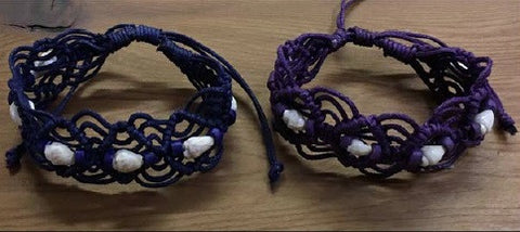 Charming Shark Macrame & Shell Bracelet
