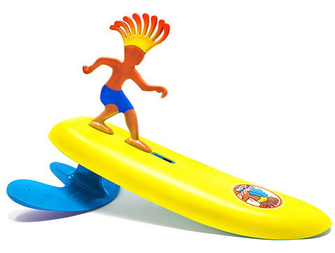 Surfer Dudes Classics Wave Powered Mini-Surfer and Surfboard Beach Toy